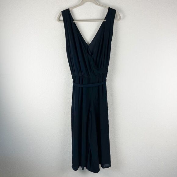 Aritzia Babaton Maximillian Jumpsuit Womens Medium Black Crop Wide Leg Minimal - Picture 7 of 14